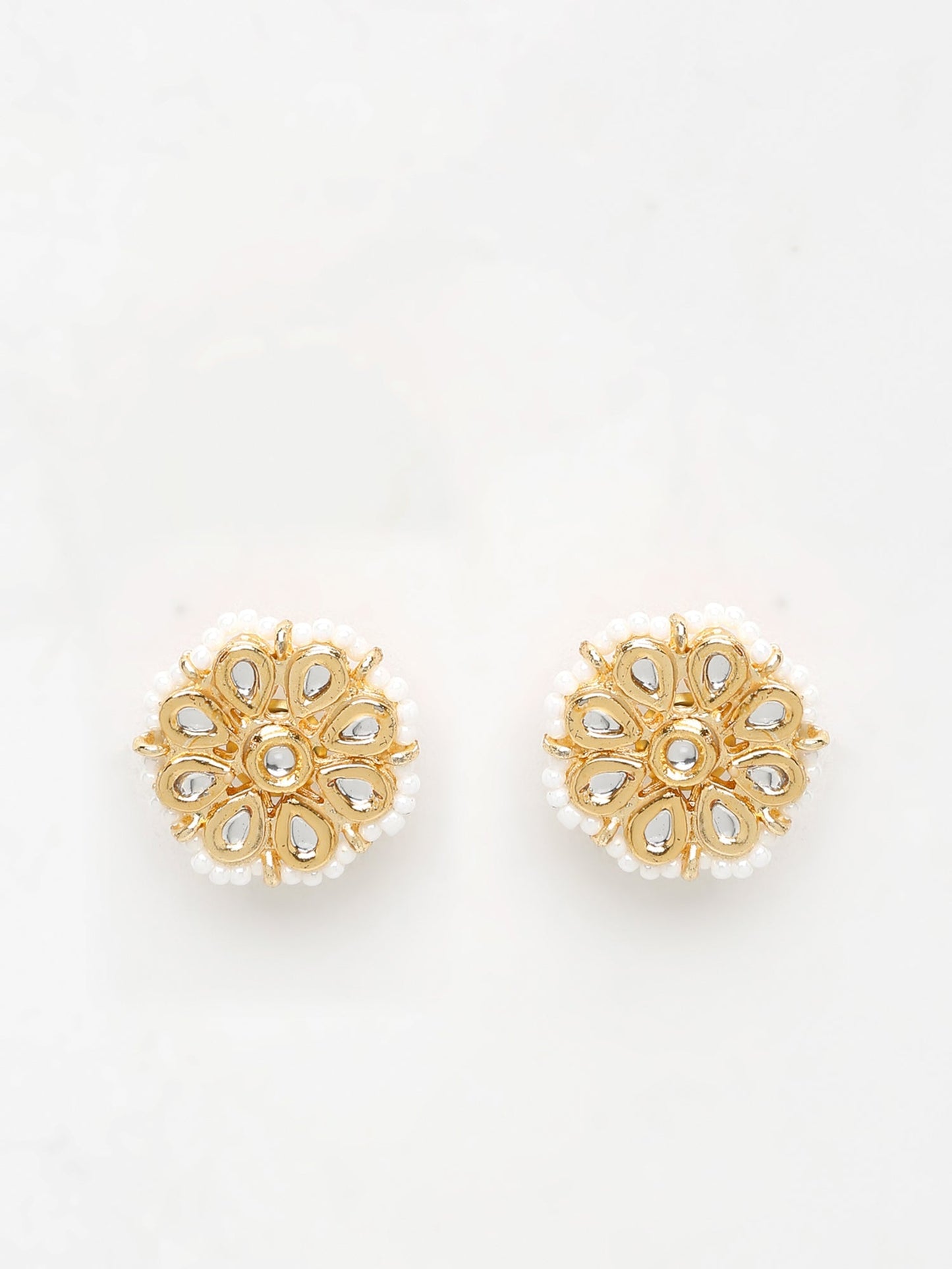 Kundan Studs - Ruby Raang