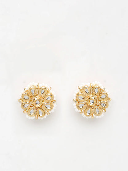 Kundan Studs - Ruby Raang
