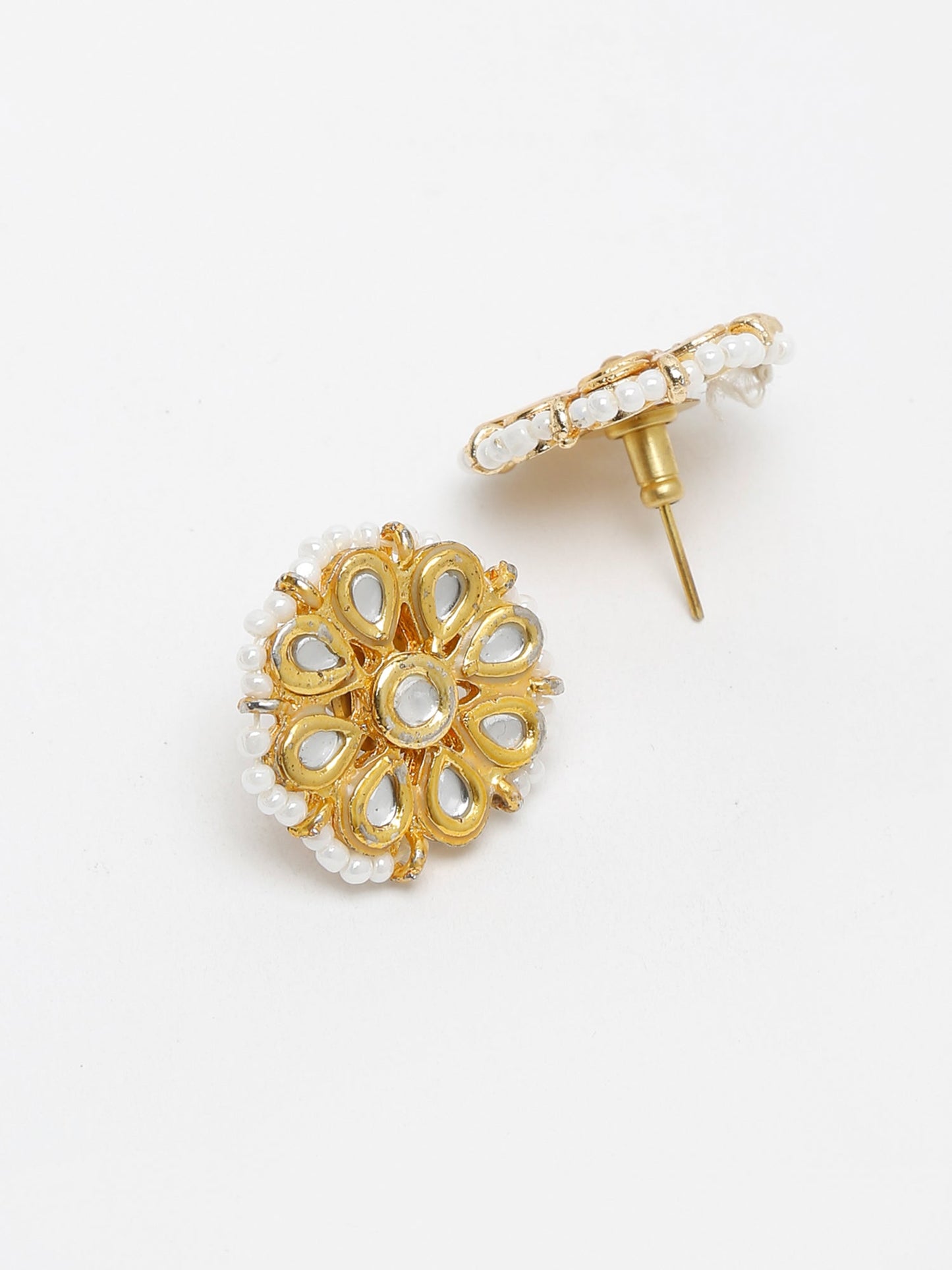 Kundan Studs - Ruby Raang
