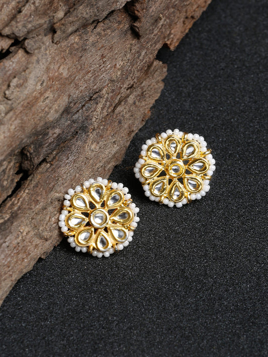 Kundan Studs - Ruby Raang
