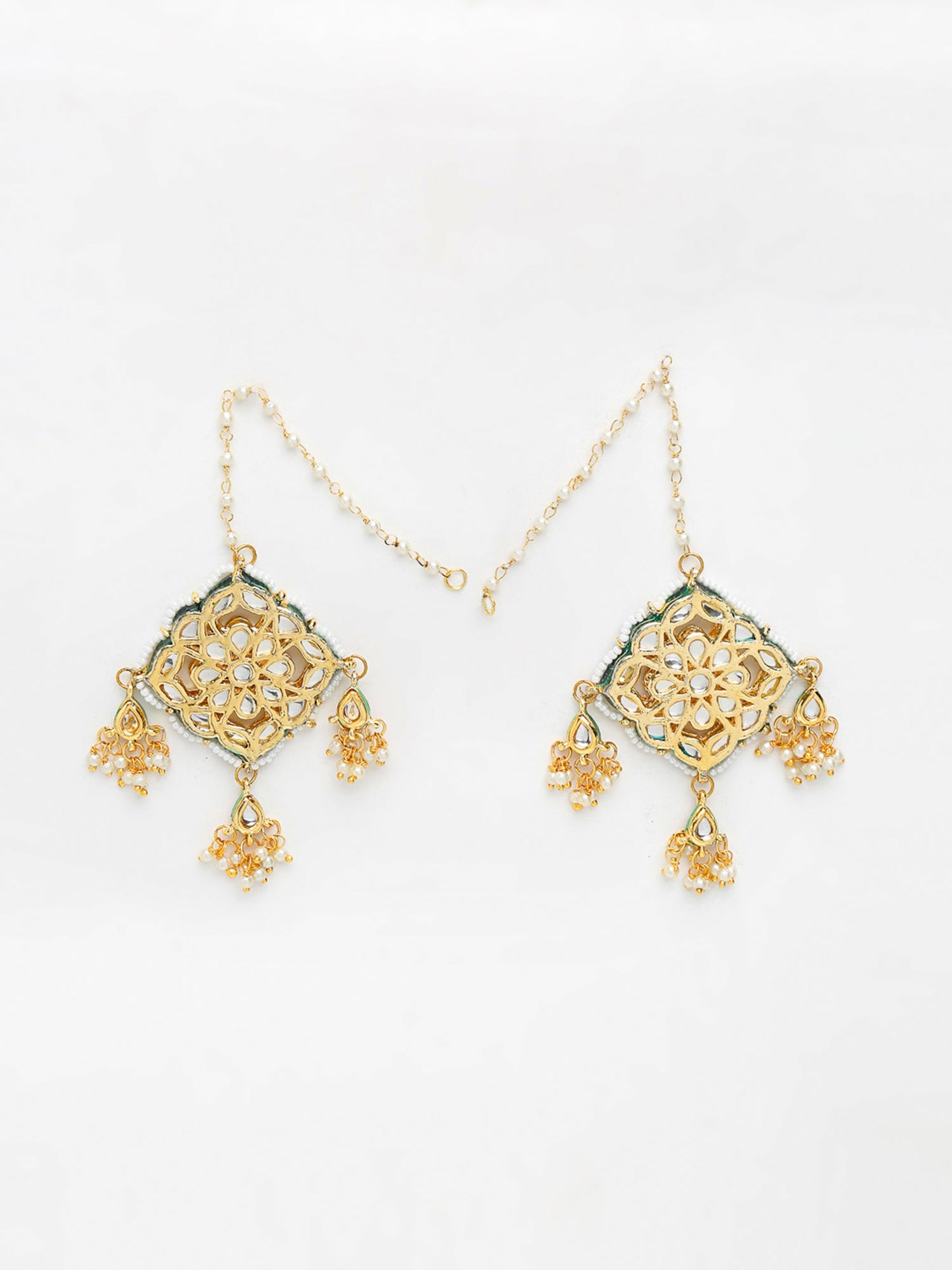 Kundan Studs - Ruby Raang