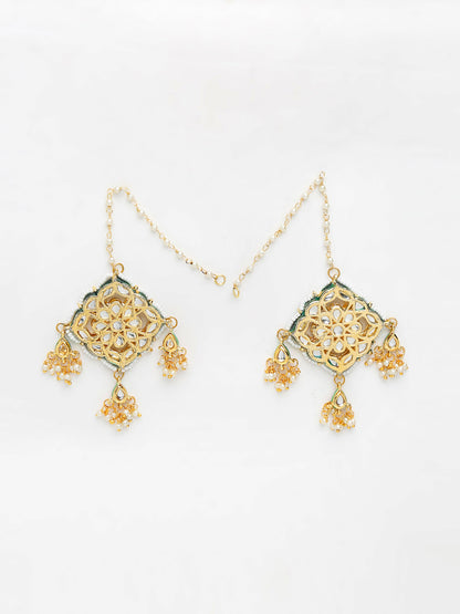 Kundan Studs - Ruby Raang