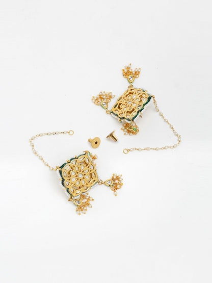 Kundan Studs - Ruby Raang