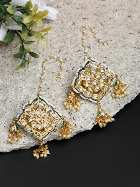 Kundan Studs - Ruby Raang