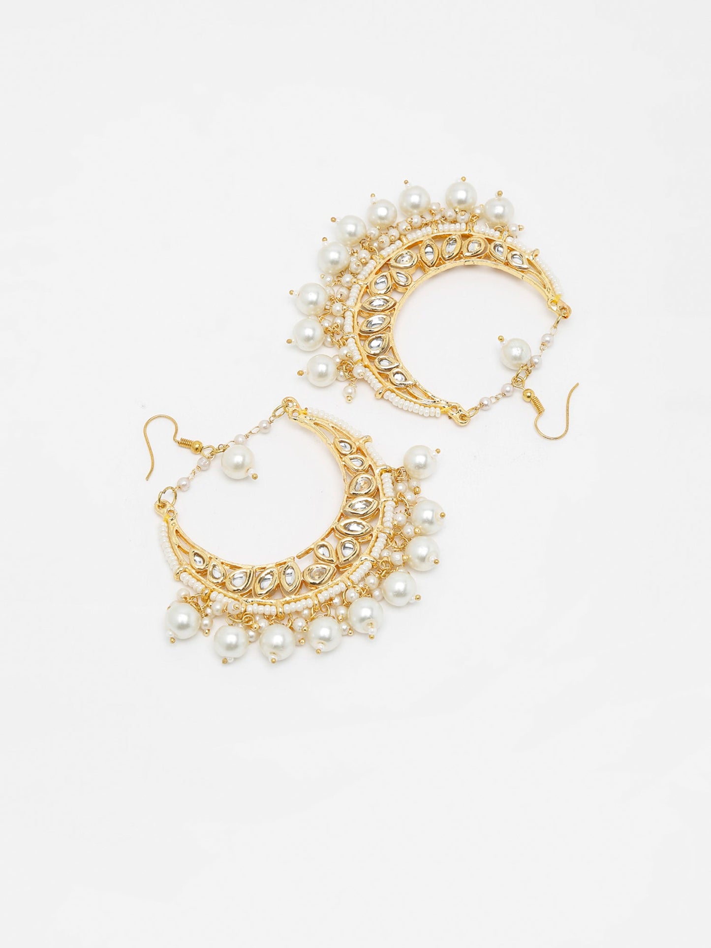 Kundan & Pearl Earrings - Ruby Raang