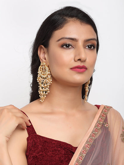 Kundan Earrings - Ruby Raang