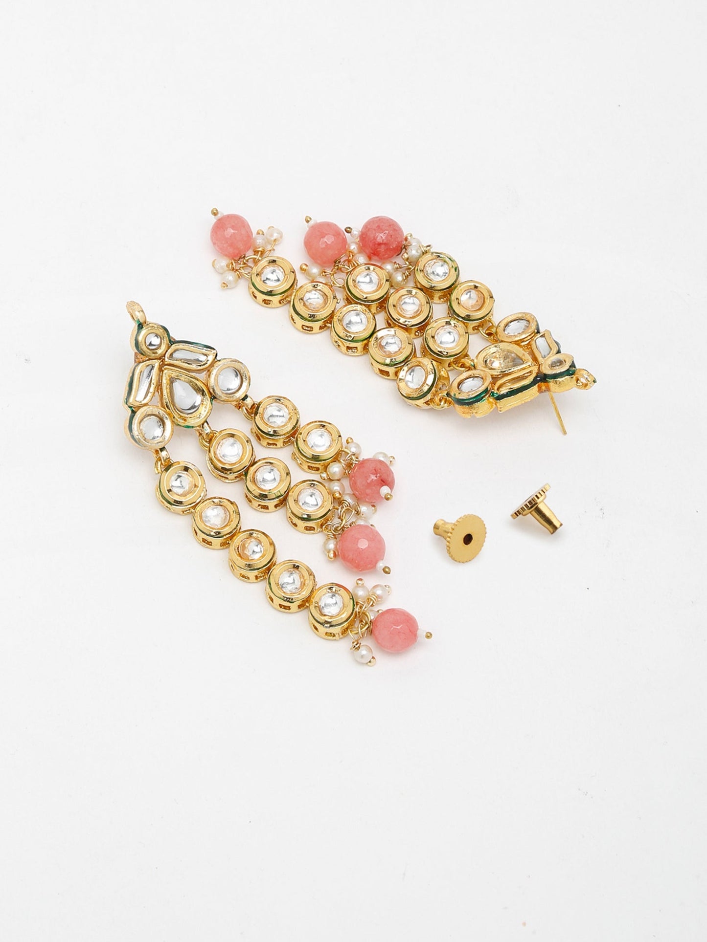 Kundan Earrings - Ruby Raang
