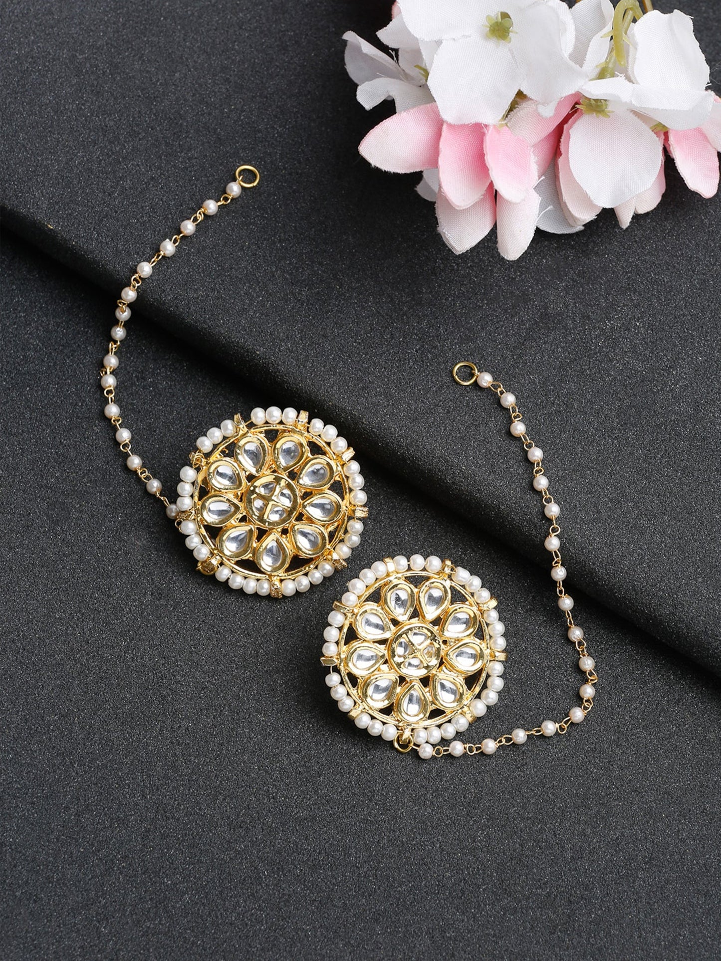 Kundan Studs - Ruby Raang