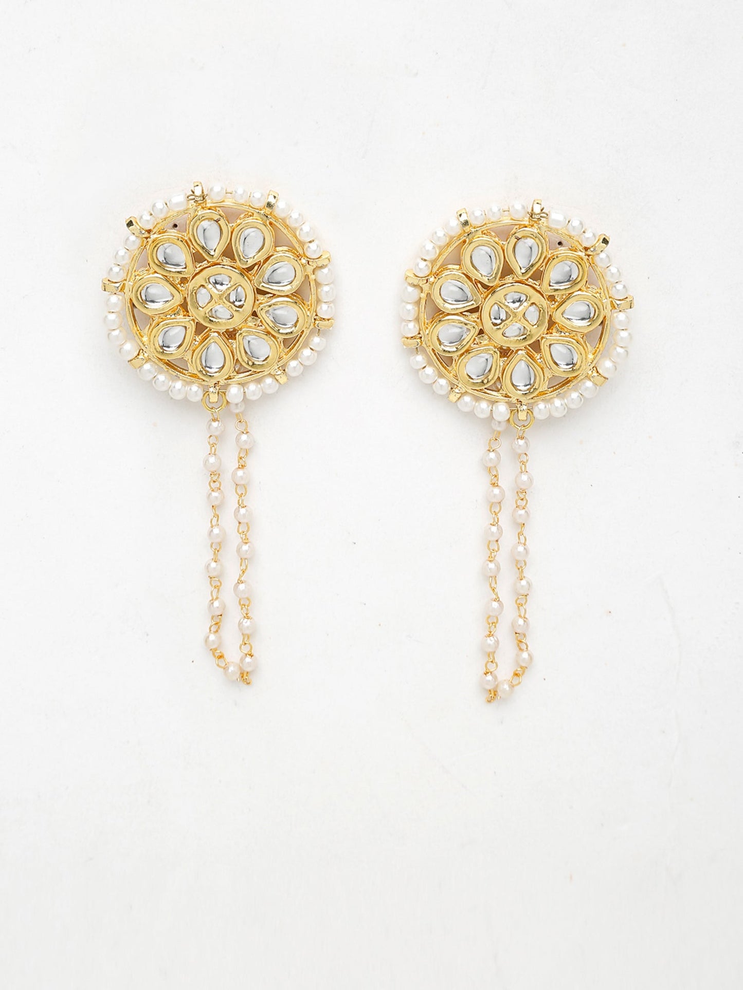 Kundan Studs - Ruby Raang