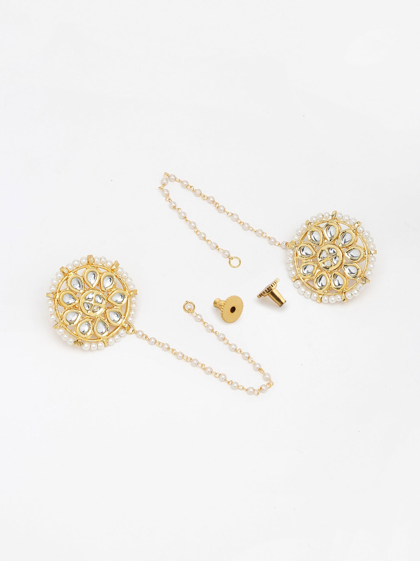 Kundan Studs - Ruby Raang