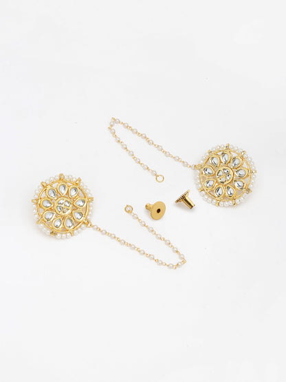 Kundan Studs - Ruby Raang