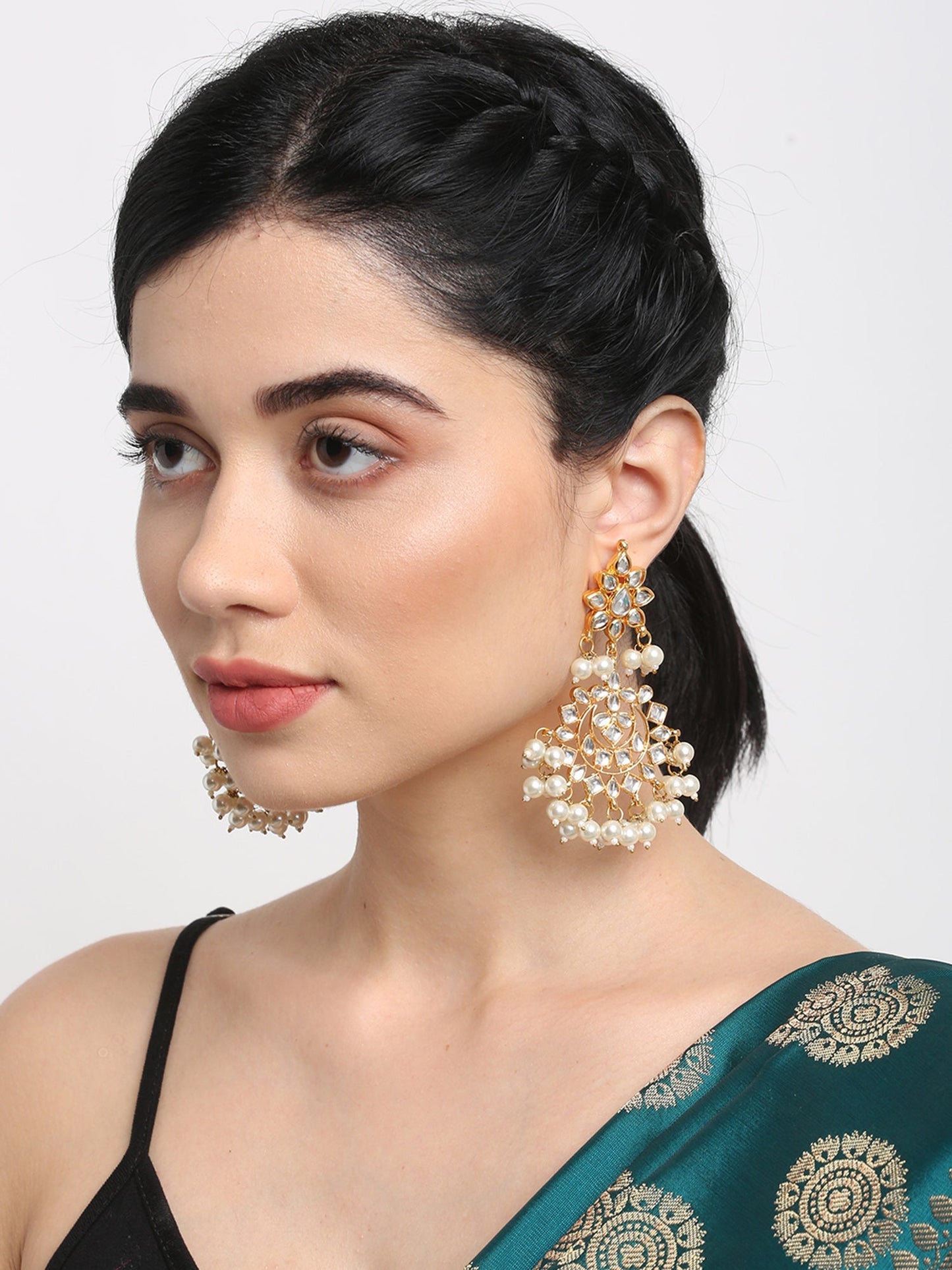 Kundan Earrings - Ruby Raang