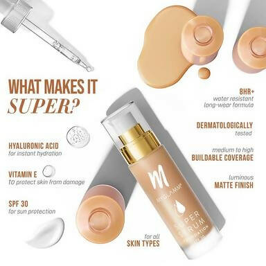 MyGlamm Super Serum Foundation - 201W Crêpe