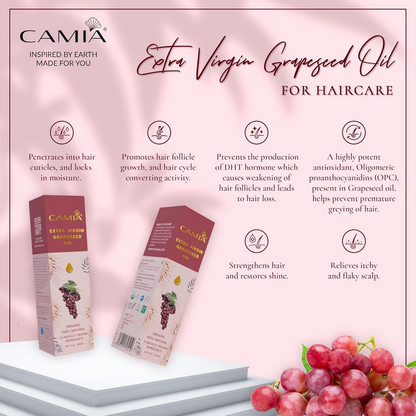 Camia Organic Extra Virgin Cold Pressed Grapeseed Oil