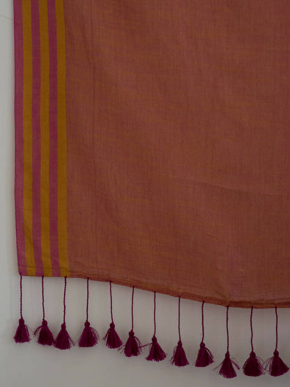 Suta Mustard Woven Design Pure Cotton Saree