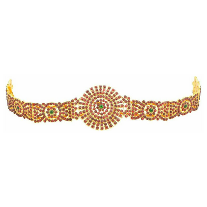 Elite trade Brass Gold Red Jewel Set