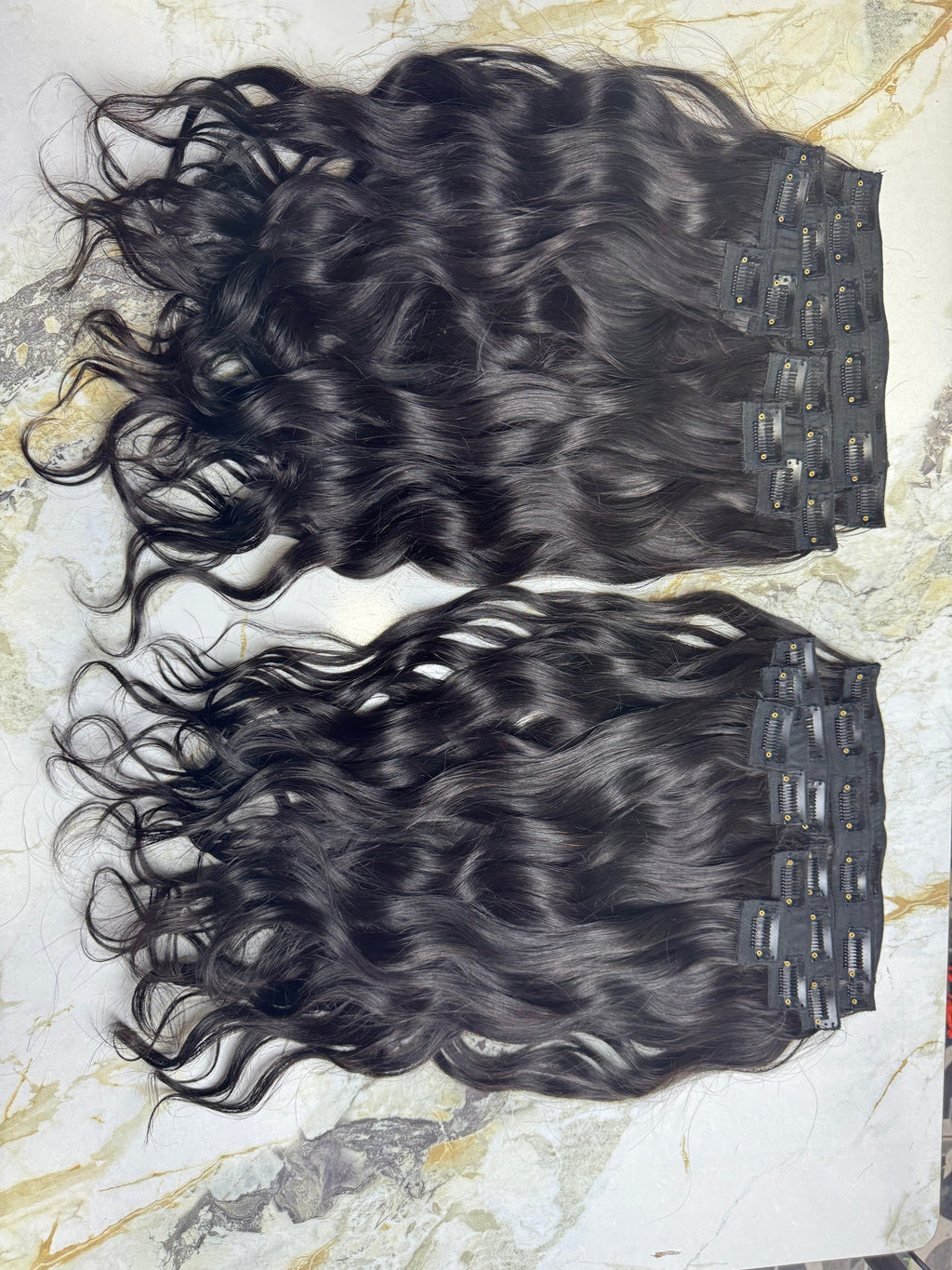 Indian Virgin Wavy Clip On Set