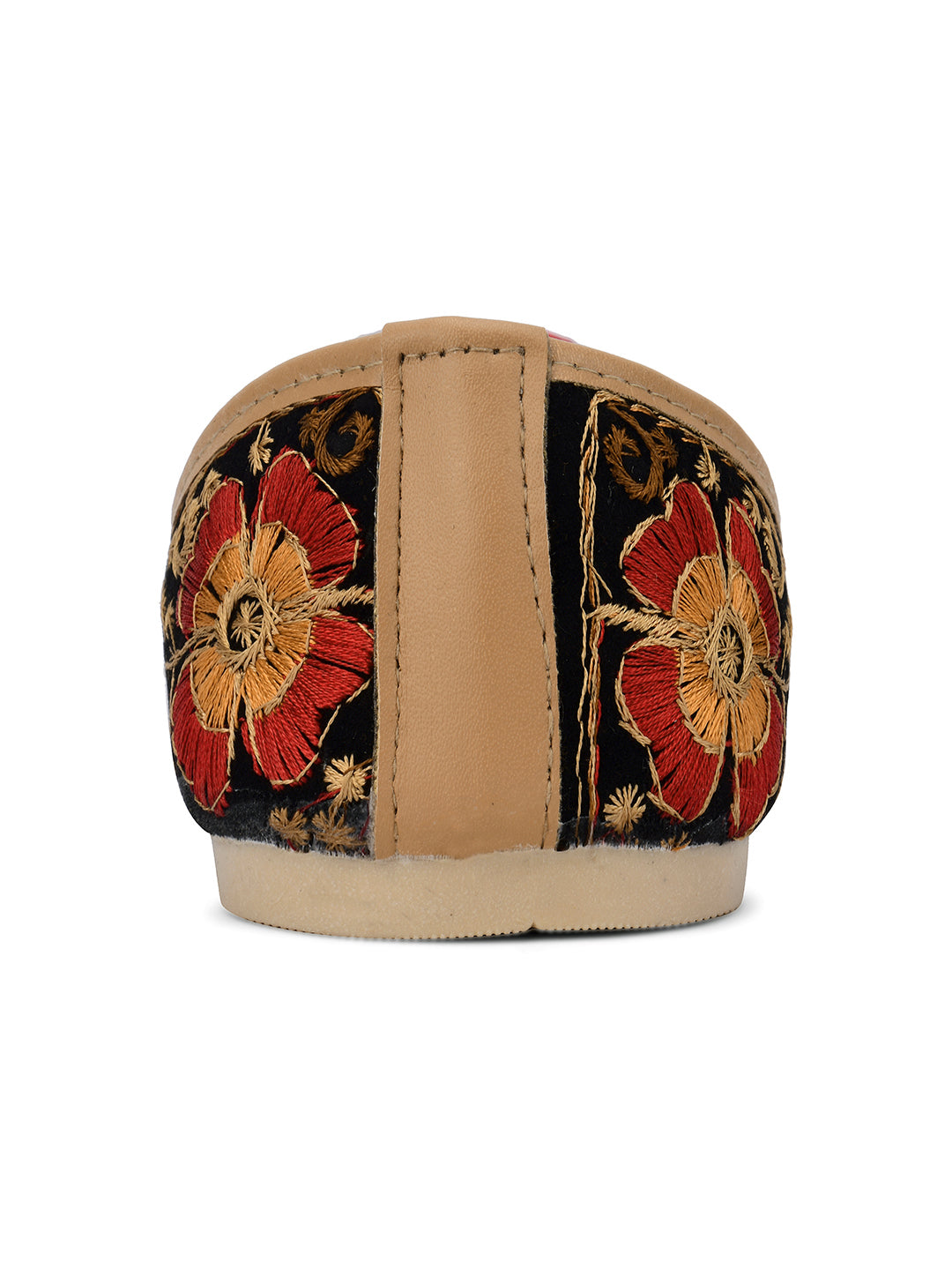 Desi Colour Women Indian Ethnic Footwear-Black Thread Work 1