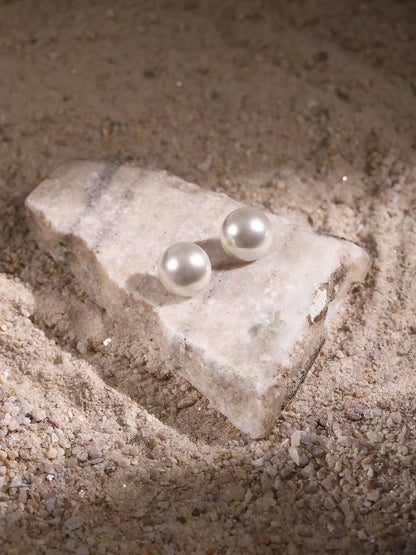 Pearl Studs (20 MM)- Ruby Raang