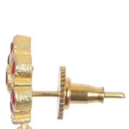 Joban Fashion Women Matte Gold Brass Earrings