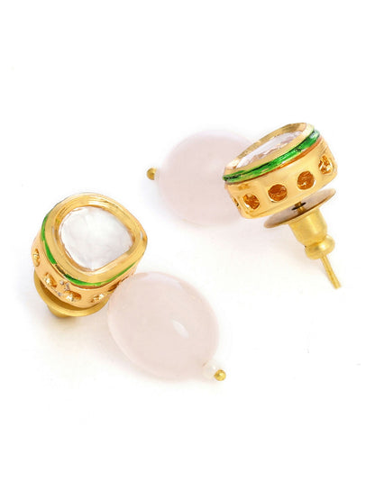 Ruby Raang Pink Kundan Studs