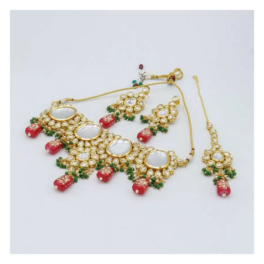 Joban Fashion Multicolor Kundan Work Necklace Set