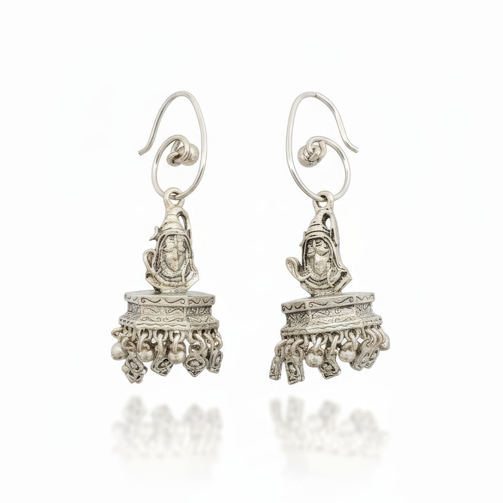 JS Fashion Oxidized Silver Jewellery Earrings for Women & Girls