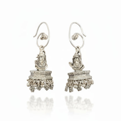 JS Fashion Oxidized Silver Jewellery Earrings for Women & Girls