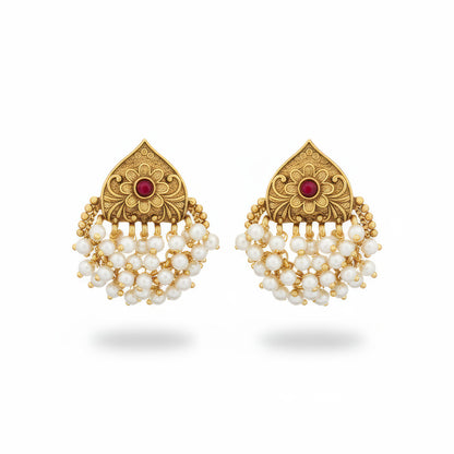 JS Fashion Beautiful Antique Jewellery Design High Gold Polish Earrings for Women