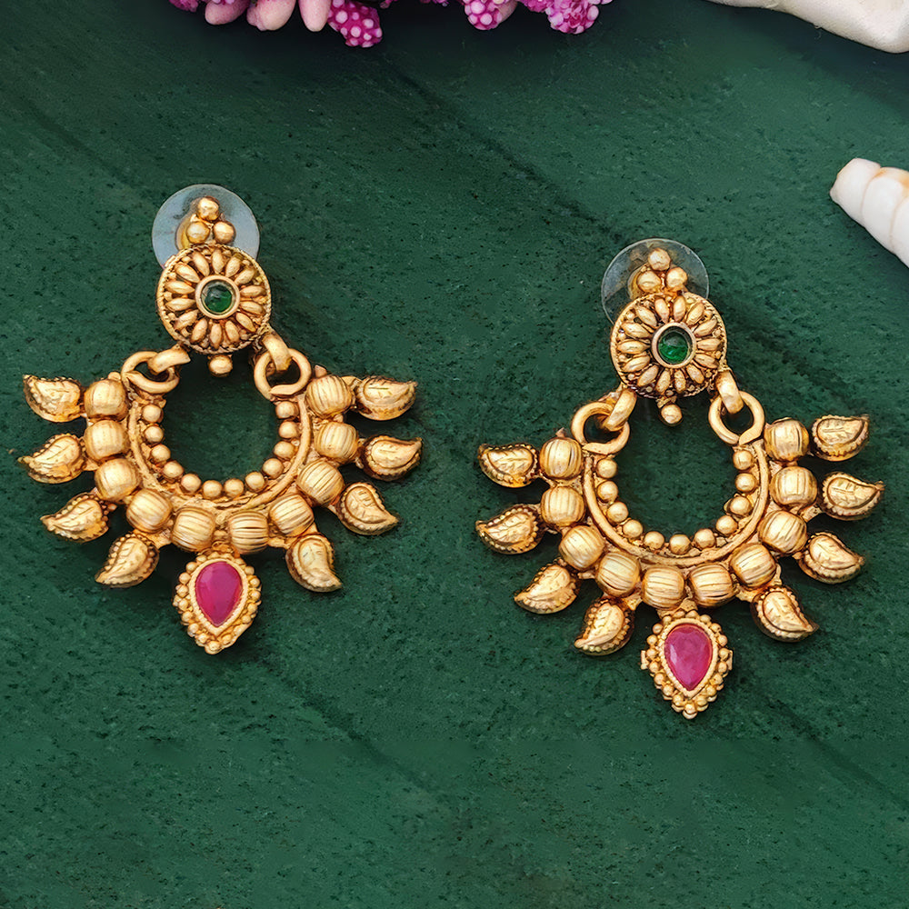 JS Fashion Beautiful Design High Gold Polish Full Stone Earrings for Women