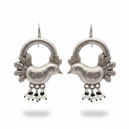 JS Fashion Beautiful Designer Oxidized Silver Earrings for Women & Girls