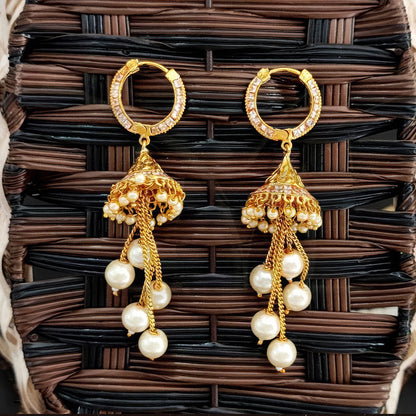 JS Fashion Round Bali Conical Jhumki Earrings for Women