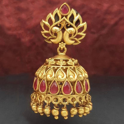 JS Fashion Designer Matte Gold Polish Earrings – Fancy & Beautiful Party Wear Jewelry for Women