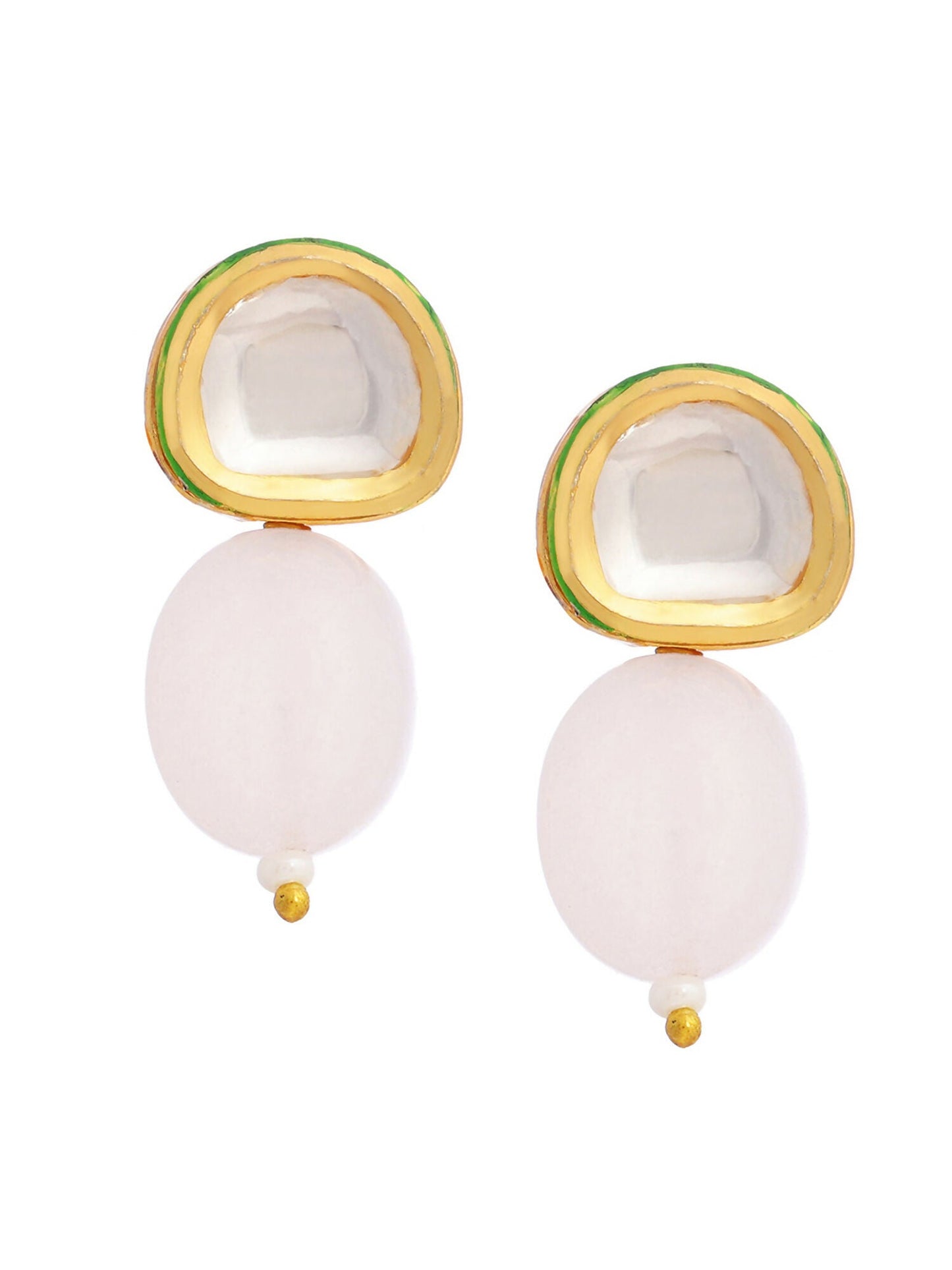 Ruby Raang Pink Kundan Studs