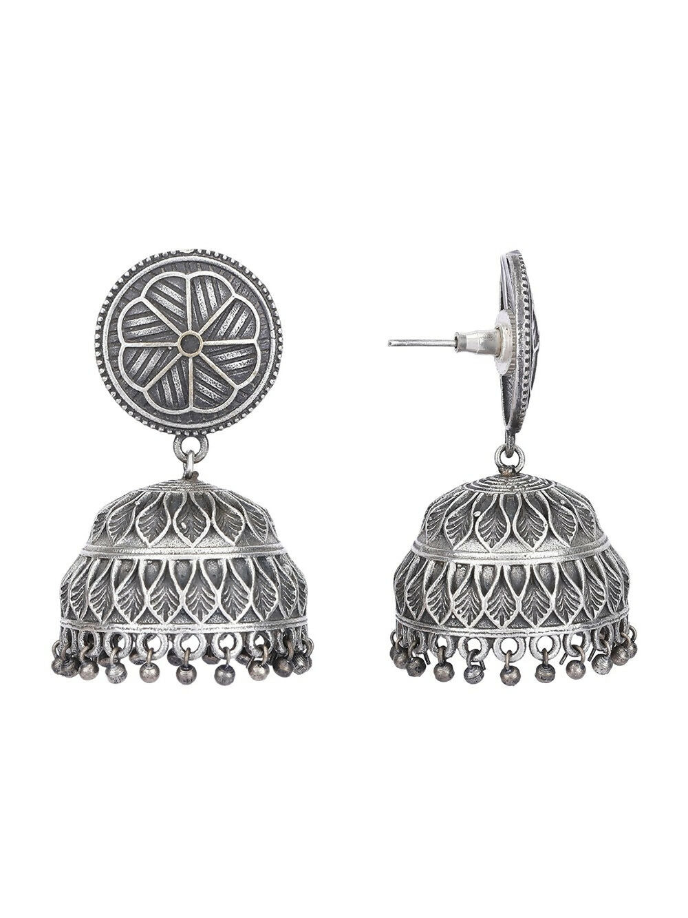 Joban Fashion Women Silver Tone Brass Brass Jhumka