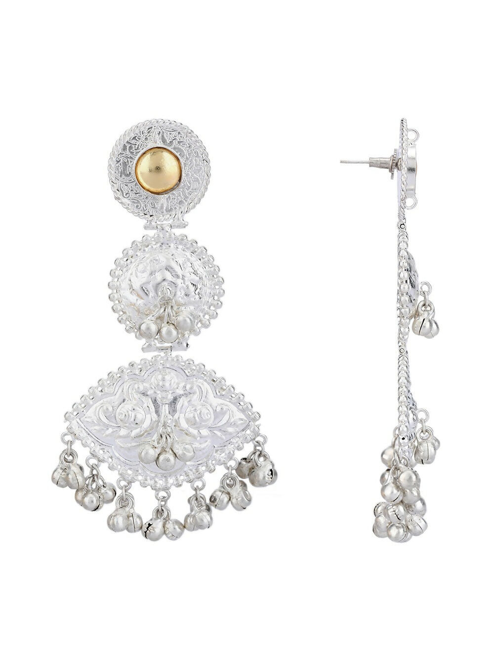 Joban Fashion Women Handcrafted Silver Tone Earrings