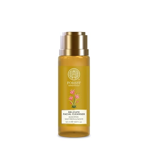 Forest Essentials Ayurvedic Purifying Face Wash with Saffron & Neem | For Normal to Oily Skin | Sulphate Free