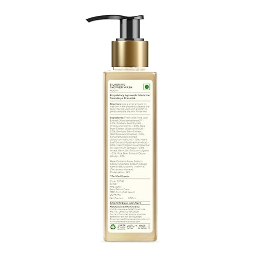 Forest Essentials Silkening Shower Wash Mogra - Ayurvedic Sulphate Free Shower Wash