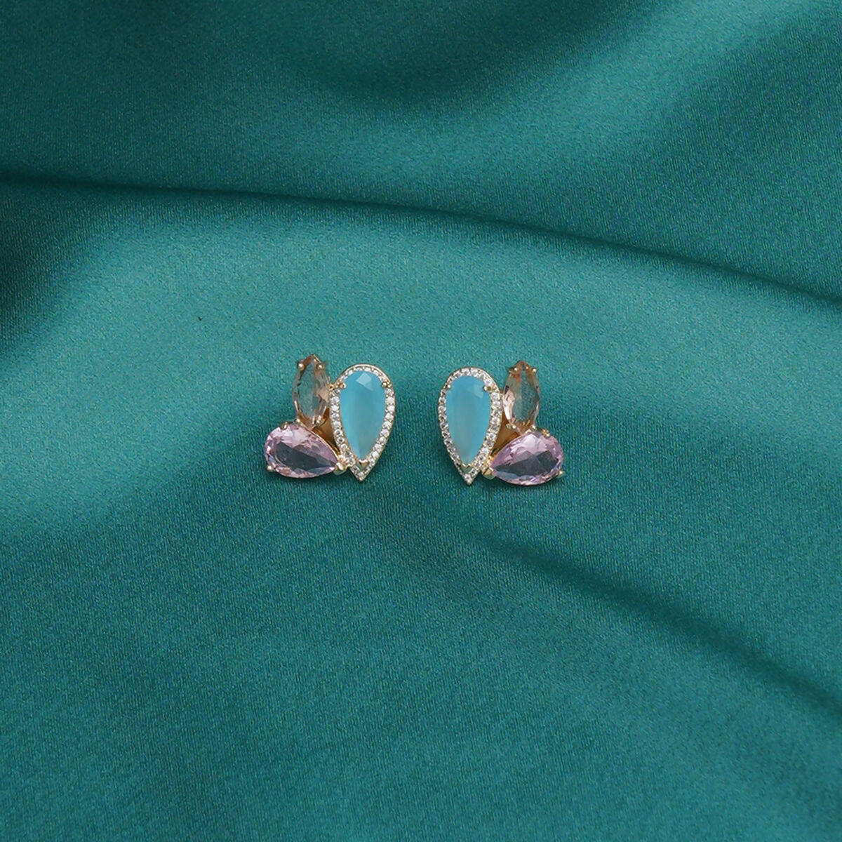 Flower Studs- Ruby Raang