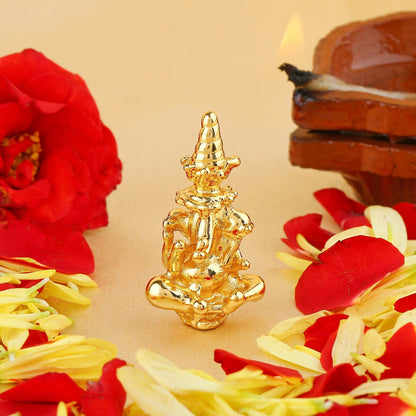 Estele Gold-Polished Spiritual Lord Divine Ganesha Idol for Gifts & HouseWarming/Home/Office Decors