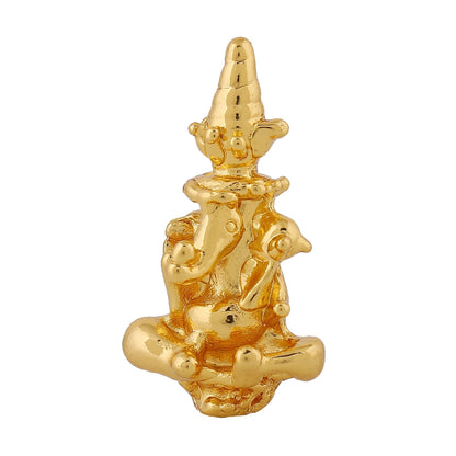 Estele Gold-Polished Spiritual Lord Divine Ganesha Idol for Gifts & HouseWarming/Home/Office Decors
