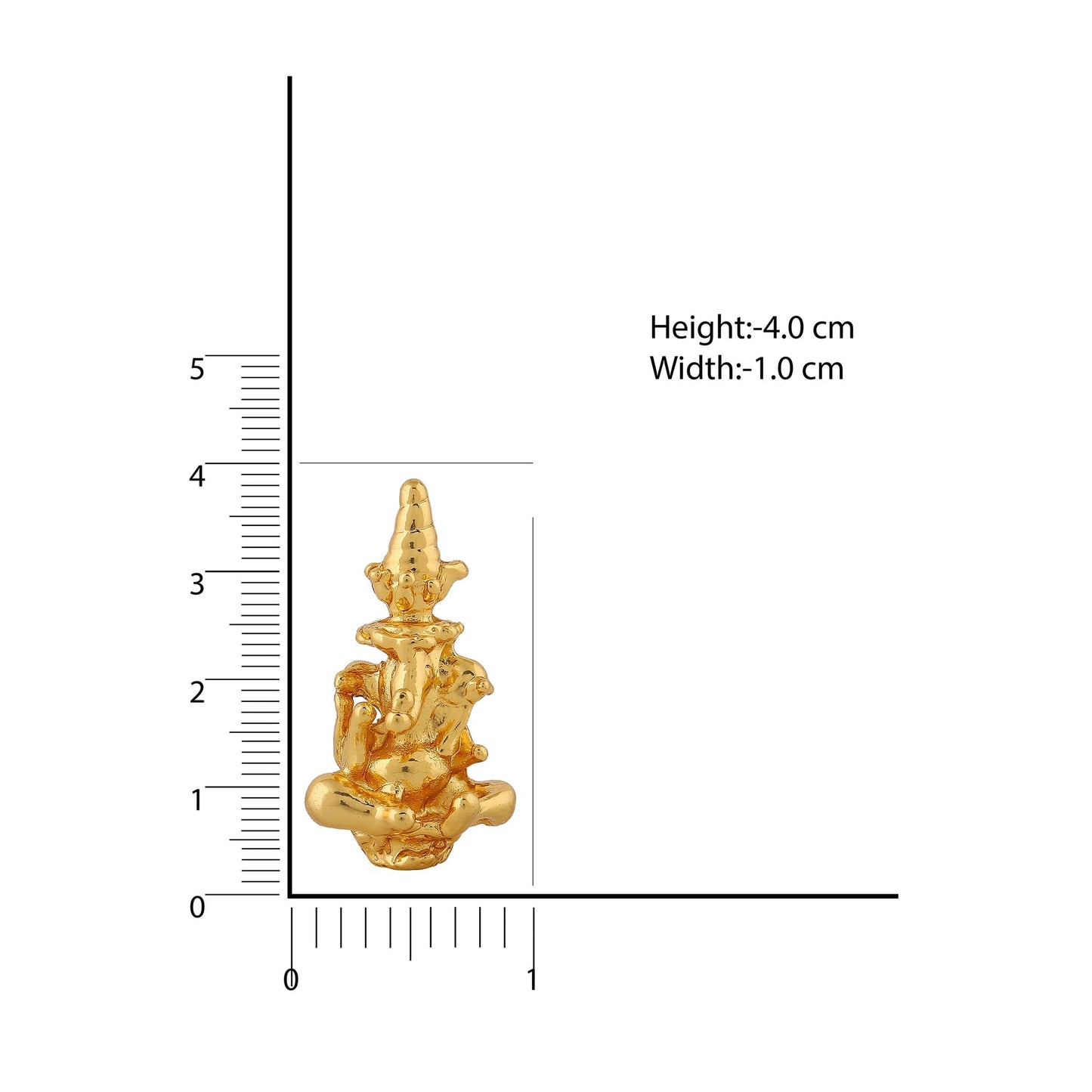 Estele Gold-Polished Spiritual Lord Divine Ganesha Idol for Gifts & HouseWarming/Home/Office Decors