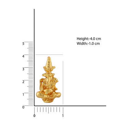 Estele Gold-Polished Spiritual Lord Divine Ganesha Idol for Gifts & HouseWarming/Home/Office Decors