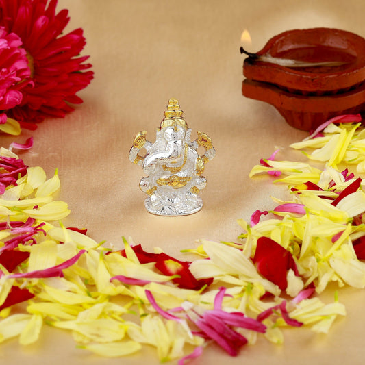 Estele Gold-Polished Spiritual Lord Bal Ganesha Idol for Gifts & HouseWarming/Home/Office Decors