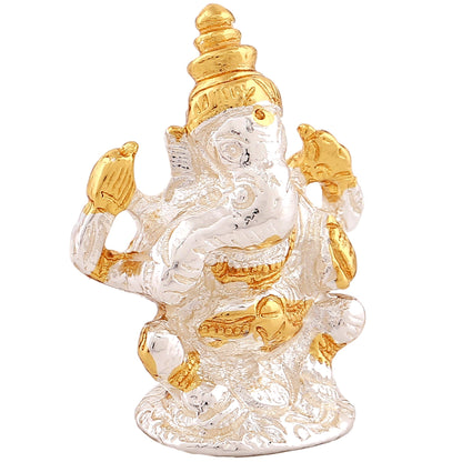 Estele Gold-Polished Spiritual Lord Bal Ganesha Idol for Gifts & HouseWarming/Home/Office Decors