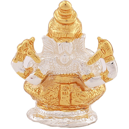 Estele Gold-Polished Spiritual Lord Bal Ganesha Idol for Gifts & HouseWarming/Home/Office Decors
