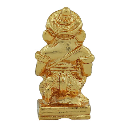 Estele Gold-Polished Spiritual Lord Ganesha Idol for Gifts & HouseWarming/Home/Office Decors