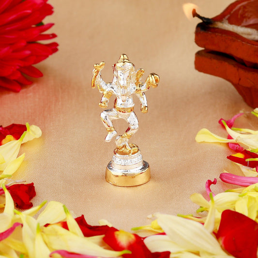 Estele Gold-Polished Spiritual Lord Ganesh Idol with standing position for Gifts & HouseWarming/Home/Office Decors
