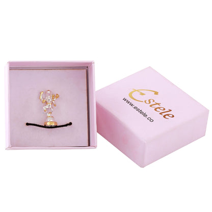 Estele Gold-Polished Spiritual Lord Ganesh Idol with standing position for Gifts & HouseWarming/Home/Office Decors