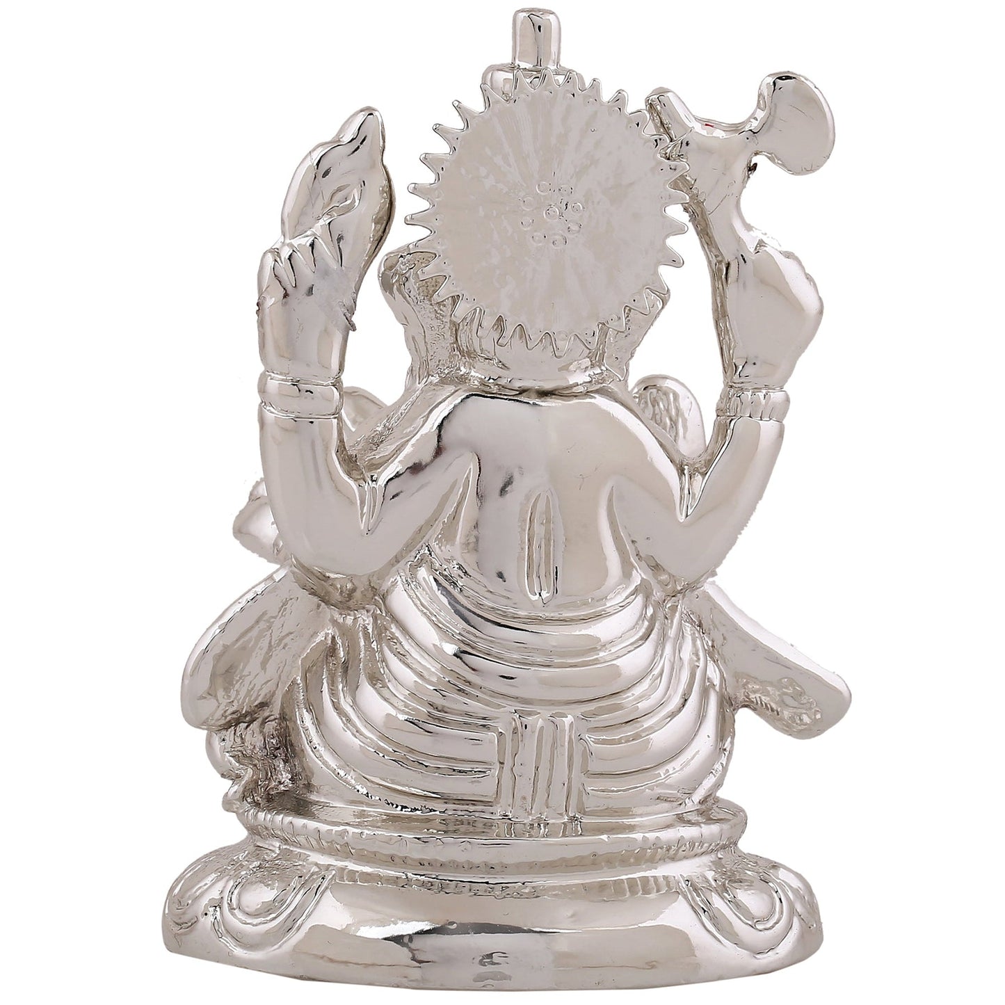 Estele Rhodium Plated Spiritual Lord Ganesha Idol for Gifts & HouseWarming/Home/Office Decors